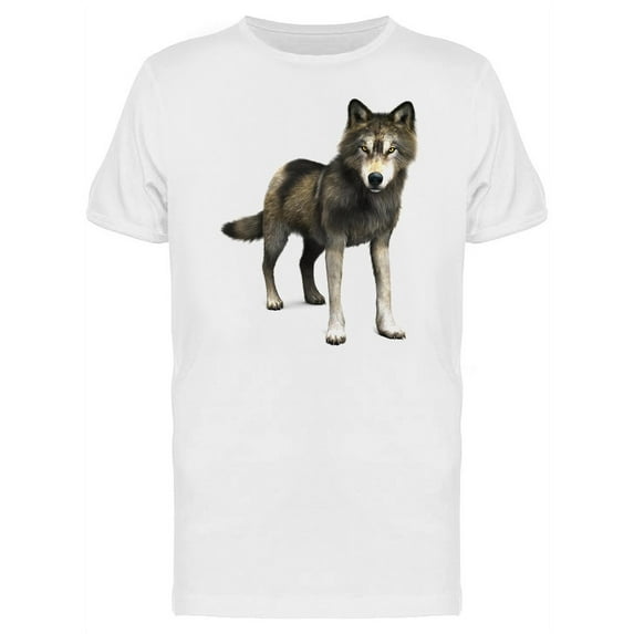 Brown Wolf 3D Art T-Shirt Men -Image by Shutterstock, Male Small