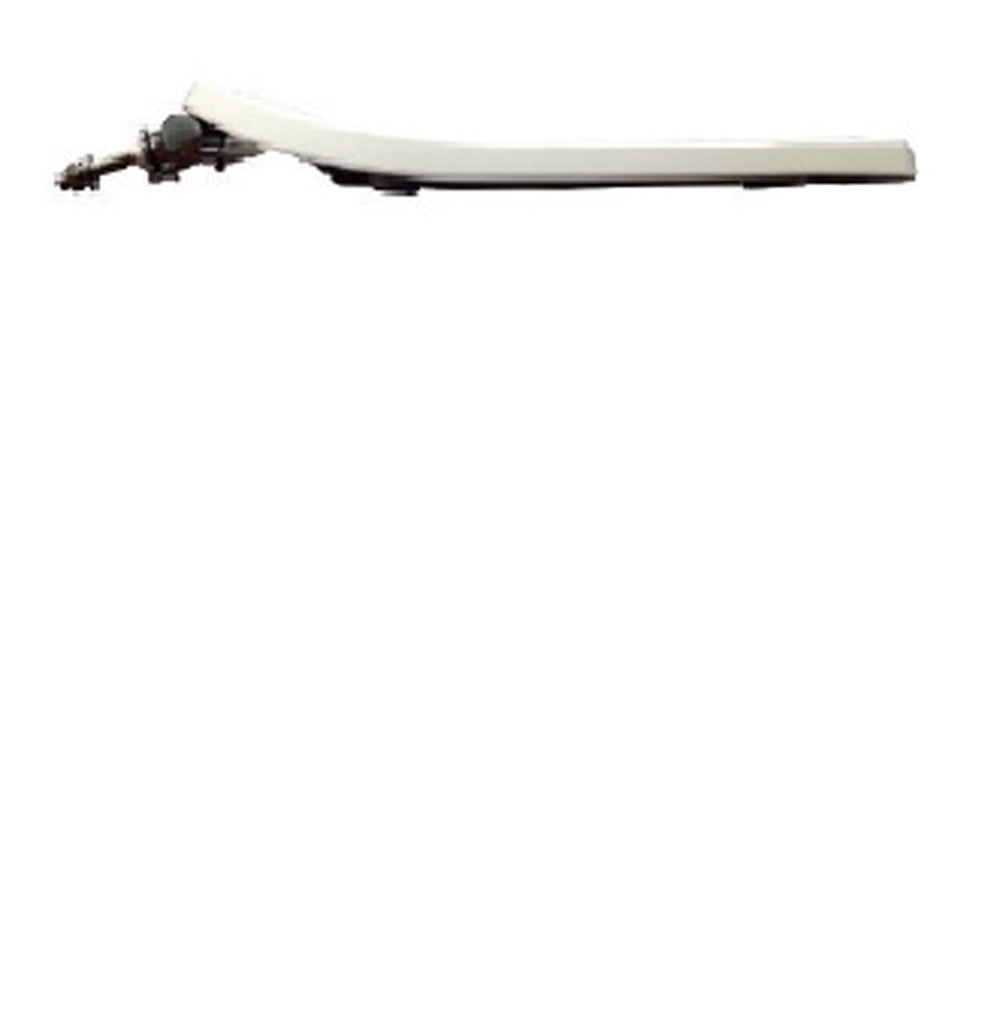 BathDecor Slow Close Commercial Quality Elongated Toilet Seat with an Open Front without a Cover and Stainless Steel Hinge Post and Check Hinge - Stops at 11 degrees past 90 degrees, White