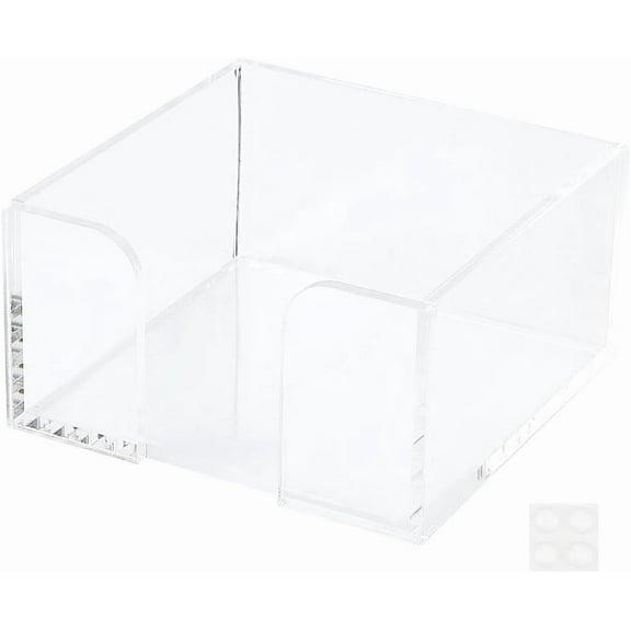 1 pc Acrylic Sticky Note Holder 3x3 inch Clear Notepad Holder Dispenser Self-Stick Note Pad Holder Note Dispenser Memo Pad Holder Desk Organizer for Classroom Office Desk Organizer