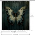 thumbnail image 6 of Butterfly Waterproof Printed Bathroom Shower Curtain Sets with Hooks - Stylish Bathroom Decoration, 6 of 6