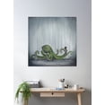 thumbnail image 2 of Girl With Octopus Poster Wall Art, Modern Wall Decor For Living Room Bedroom, 17x17 UNFRAMED, 2 of 3