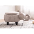 thumbnail image 4 of Home 2 Office Elliot The Elephant Fabric Storage Ottoman/Stool in Gray/Black, 4 of 5