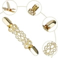 thumbnail image 5 of Pull Clips Alliage de Cristal Cardigan Collier Boucles Vintage Femmes Robes Châle Fermoir 3 Pièces, 5 of 5