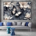 thumbnail image 2 of Mudket Wall Art Framed Ready to Hang Butterfly Floral Canvas Print, Modern Floral Wall Decor Artwork for Bedroom Living Room Office, Minimalist Botanical Wall Pictures - 12"L x 8"W, 2 of 10