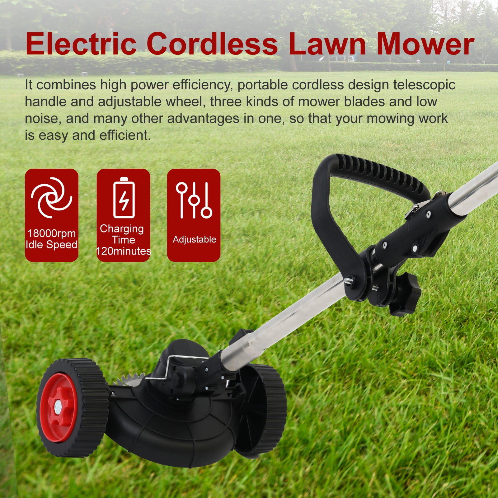 Baokaler Foldable Grass Trimmer,24V Weed Eater,String Trimmer Cordless, Electric Weed Trimming Tool for Lawn Care and Garden Yard Work