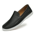thumbnail image 3 of Men's Casual Loafers Slip On Leather Shoes Comfortable Lightweight Driving Shoes Male Moccasins Classic Penny Loafer Flats Boat Shoes Outdoor Walking Shoes, 3 of 16