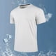 thumbnail image 2 of Camiseta de cuello redondo para hombre - Transpirable - Secado rápido - Verano informal - Poliéster, 2 of 3
