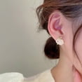 thumbnail image 3 of Meidiya 1 Pair Stud Earrings Realistic Non-allergic Women Faux Pearl Bunny Drop Earrings for Dating, 3 of 7