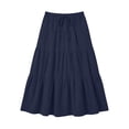 thumbnail image 6 of Bovxnpu Women's Boho Midi Skirt A-Line Flowy Skirts Summer Casual High Waisted Drawstring Ruffle Midi Skirts, 6 of 6