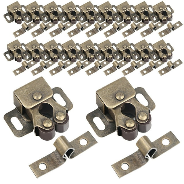MasteelfCA 20 Pcs Loquets et Attrapes pour Armoire Loquets à Ressort pour Armoire Double Boule