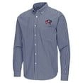 thumbnail image 2 of Men's Antigua Navy Columbus Blue Jackets Ellis Tri-Blend Long Sleeve Button-Down Shirt, 2 of 3