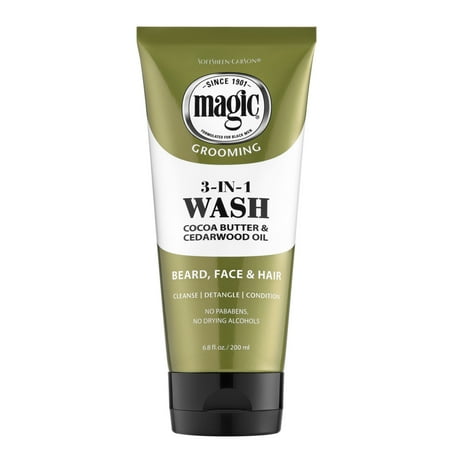 SoftSheen-Carson Magic Clean Products 3-in-1 Beard Wash with Almond Oil 6.8 fl oz
