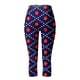 thumbnail image 4 of MKLEKYY Leggings deportivos para mujer, estampado digital del Día de la Independencia, leggings deportivos ajustados, pantalones de yoga Capri 1, 4 of 4