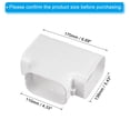 thumbnail image 2 of Uxcell 4" Decorative Line Cover Tee Elbow Tubing Parts Accessories for Air Conditioner, White, 2 of 4