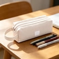 thumbnail image 6 of Double Layer Large Capacity Pencil Case Portable Cloth Pencil Bag With Handle Stationery Organizer With Double Zipper, 6 of 7