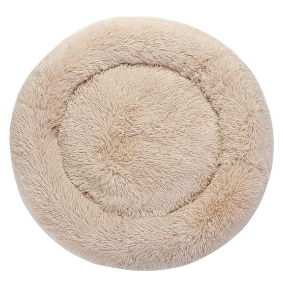 FASCK 30"x30" Shaggy Fluffy Pet Bed Dog Cat Donut Cuddler Cushion Mats,Pet Bed for Dogs & Cats, Anti-Slip, Machine Washable, Ultra Soft Washable Dog and Cat Cushion Bed