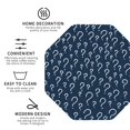 thumbnail image 4 of Pofeuu Question Marks Print Leather Coasters Set of 6, Round Cups Mugs Mat Pad for Home Kitchen Heat Resistant Drink Coasters,Octagon, 4 of 7