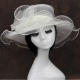 thumbnail image 2 of Sombrero de sol elegante estilo coreano con diseño de flores y malla retro, sombrero de ala grande para vacaciones, sombrero de mujer, sombrero de sol para viajes, 2 of 4