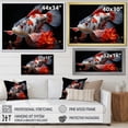 thumbnail image 4 of Designart "Enigmatic Patterns of Coral Kois Fish" Animals Floater Framed Canvas Print, 4 of 7