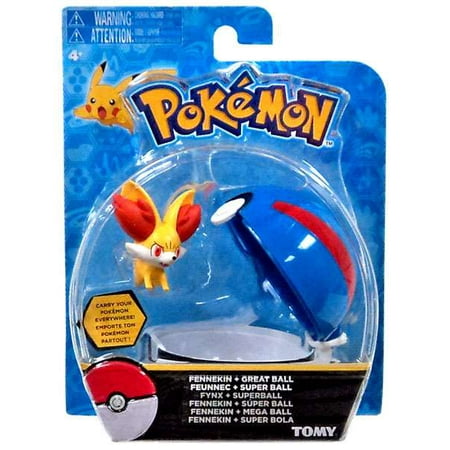  Pokemon  TOMY Clip n Carry Pokeball Fennekin Great  Ball  