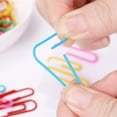 thumbnail image 5 of Paquete de 480 clips de plástico multicolor de 28 mm x 300 + 50 mm x 150 clips de papel de colores con caja de plástico, para papelería de oficina multicolor, 5 of 5