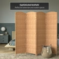 thumbnail image 6 of Red Lantern 6 ft. Tall Diamond Weave Fiber Room Divider - Natural - 4 Panel, 6 of 6