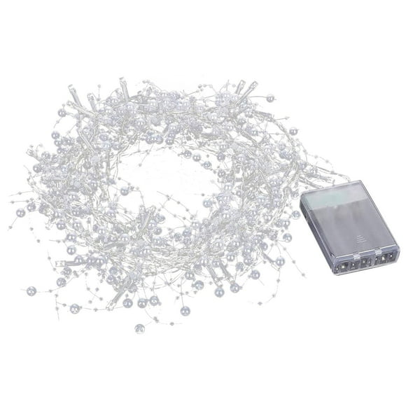 Binwennn LED Beaded Lights Room Christmas Beaded Lights Decorated Popular Christmas Decorations White Beaded Lights For Christmas Small String Christmas Lights Indoor 50 Warm Christmas Lights Wire