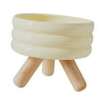 thumbnail image 4 of Tazones de cerámica para gatos para comida y agua Tazón de comida para gatos Antideslizante Protección para el cuello Trípode de madera Tazón Cuenco de agua 600ML Fernando Cuencos para gatos, 4 of 8