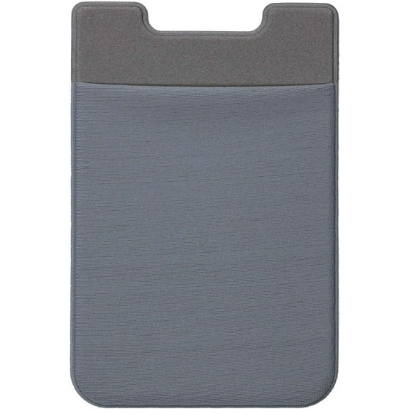 Elastic Phone Card Holder Pocket, Stick-On Wallet, Adhesive Credit Card Pouch, Compatible With iPhone And Samsung Galaxy – Light Gray