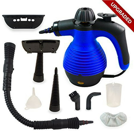 Comforday Handheld Pressurized Steam Cleaner Multi-Purpose Electric Steam Cleaner plus 9 Assorted attachments and Accessories with Long Spray Nozzle, Round Brush Nozzle + More