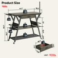 thumbnail image 4 of Bestier Kitchen Island Cart with Drawer Coffee Bar Station with Storage Grey, 4 of 8