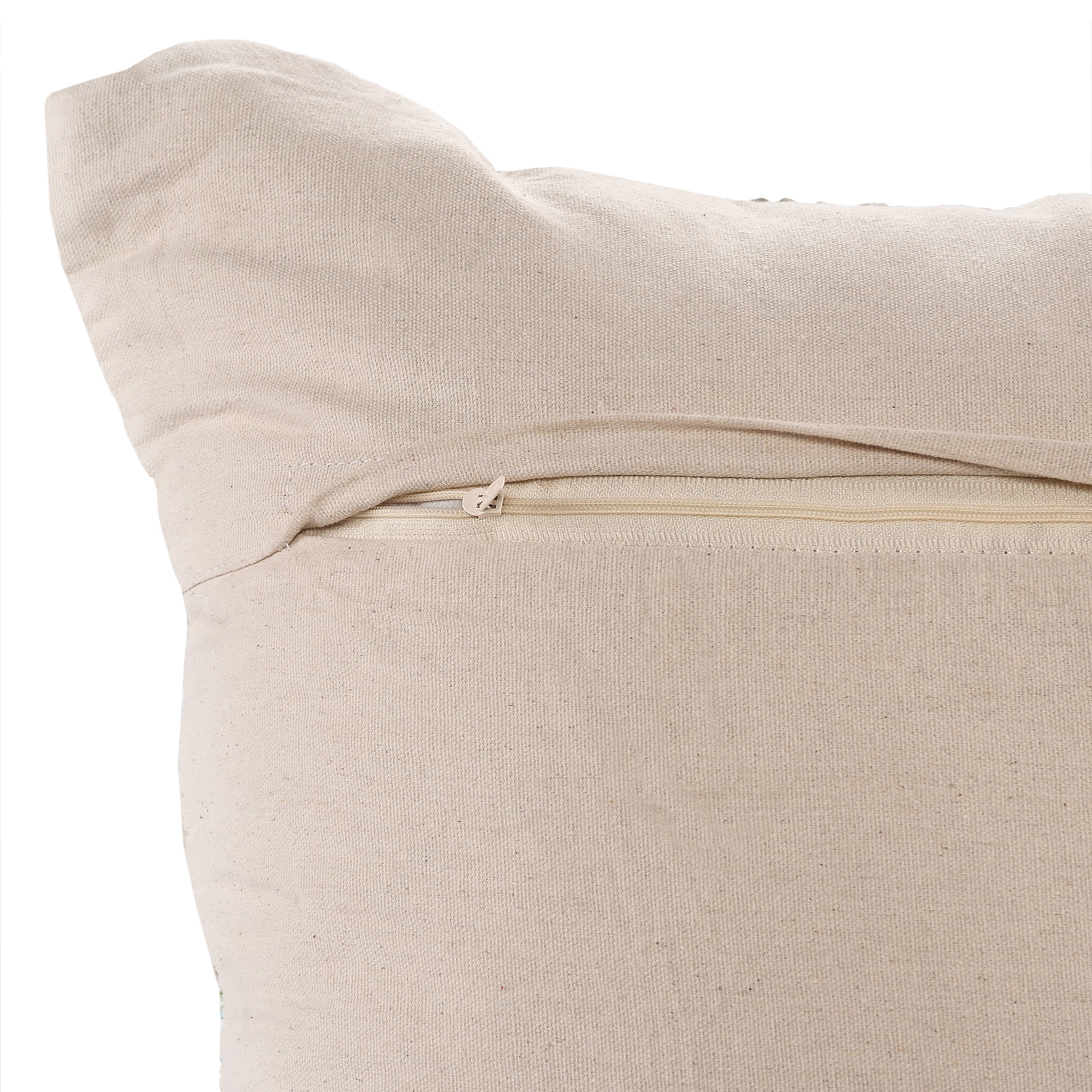 LR Home Luma Set of 2 Brown/Multicolor Striped 20" x 20" Cotton Adult Decorative Throw Pillows