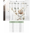 thumbnail image 6 of No Hook Shower Curtain with Snap-in Liner, Seashell Coastal Waterproof Fabric Bathroom Curtains, Summer Beach Ocean Starfish Watercolor Bath Curtains & Mesh Top Window 72"x78" Long, 6 of 6