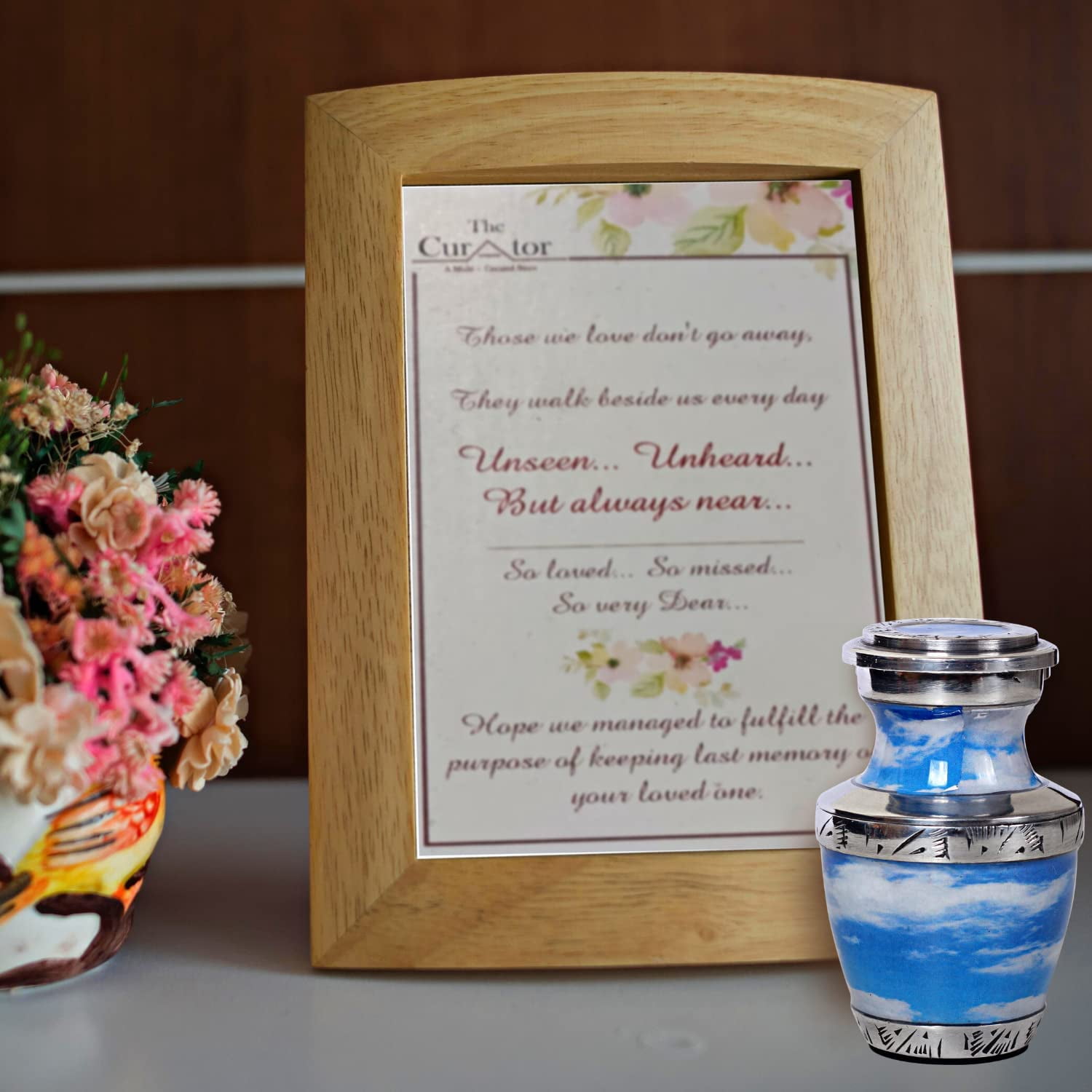 Decorative Small Keepsake Urn - A Lovely Sharing Tokens to Remember Your Loved One - Mini Urns for Human Ashes - Cremation Cloud Urns - Memorial for Funeral