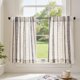 thumbnail image 4 of Cortinas Jinchan Boho de Lino 24" con Patrón Geométrico Negro, 2 Paneles, 4 of 9