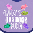 thumbnail image 4 of Inktastic Grandpa's Fishing Buddy with Colorful Fish Boys or Girls Baby Bib, 4 of 4