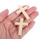 thumbnail image 5 of 50 colgantes de cruz en blanco, pequeñas cruces de madera para manualidades, mini dijes de cruz para hacer joyas, cuentas de cruz de madera natural, 5 of 8