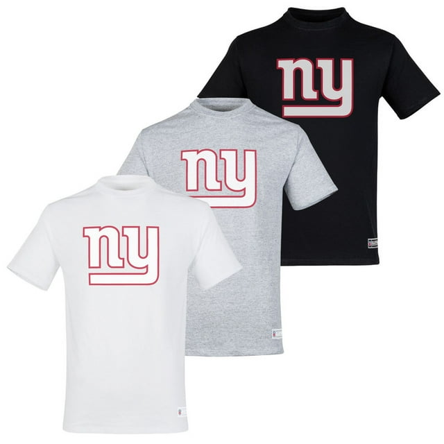NFL Paquete de 3 Playeras New York Giants para Hombre, Talla Extra Grande