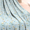 thumbnail image 3 of Light Blue Daisy Flower Pattern Blanket,Comfortable Soft Lamb Wool Throw Blanket,All Season,Warm Lightweight Blankets for Sofa Bed Couch Living Room Chair,40"x50", 3 of 4