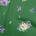 thumbnail image 1 of oneOone Silk Tabby Green Fabric Florals Sewing Fabric By The Yard Printed Diy Clothing Sewing Supplies 42 Inch Wide, 1 of 1