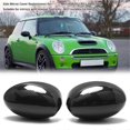 thumbnail image 3 of Rearview Mirror Cover Side Mirror Cap 51167030715 51167030716 for BMW Mini Cooper R50 R52 R53 2000-2, 3 of 5
