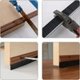 thumbnail image 3 of Deco Home 4 Pcs Door Seal (1.5" Width x 36.5" Length) Gate Bottom Sealing Strip Draft Stopper with Aluminum Plate & Nylon Bristles (Chocolate), 3 of 6