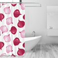 thumbnail image 2 of Shower Curtain, purple Onion Waterproof Fabric Plastic Shower Curtain, Drying Fast Bathroom Curtain with 9 Buttonholes, Ruffle Shower Curtain 60x72in, 2 of 8