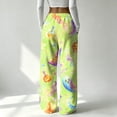 thumbnail image 6 of QWKLEAJ Halloween Pajama Pants Women Flannel Sleepwear Lounge Pants Loose Fit Elastic Waist Sleep Pants Holiday Party Casual Trousers Cute Pumpkin Ghost Print Nightwear, 6 of 6