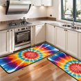 thumbnail image 3 of Kitchen Rugs Sets Of 2,Rainbow Tie Dye Sunburst Anti Fatigue Kitchen Mat Rugs Non Slip Washable,Decorative Kitchen Floor Mats for Kitchen,Sink,Laundry,17"x47"+17"x47", 3 of 5