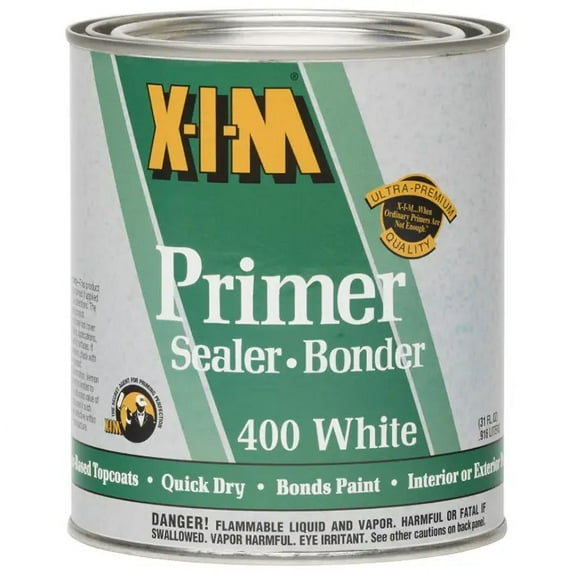 4-Pack of 1 qt XIM 11022 White 400 White Solvent-Based Primer Bonder/Sealer
