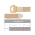 thumbnail image 4 of INSPIRE CHIC Womens Woven Wide Stretch Belts, Straw Rattan Plastic Buckle Elastic Belt Waistband for Dress 41.3x2.0"(LxW) Khaki, 4 of 6