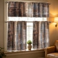 thumbnail image 6 of Iumwxz Nylon Semi Sheer Kitchen Curtains 3 Piece Set, Modern Solid Color Window Valance for Living Room Bedroom Dining Area, Light Filtering and Heat Insulating, 53.94x17.72in and 27.56x39.37in, 6 of 7
