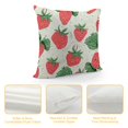 thumbnail image 4 of Orinice Strawberry Leaf Graphic Decorative Throw Pillow Cover Short Plush for Home Couch Living Room Bed Sofa Car Bedroom 1PC 24x24in, 4 of 5