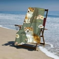 thumbnail image 4 of PHYHOO  Large Beach Towel, Cartoon Shiba Inu Dog Flower Sand Free Microfiber Beach Towel, Absorbent Quick Dry Camping Yoga Towel for Swimming Pool, Picnic, Yoga, Gym 30x60in, 4 of 8